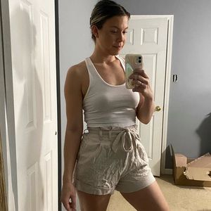 Cream shorts size medium